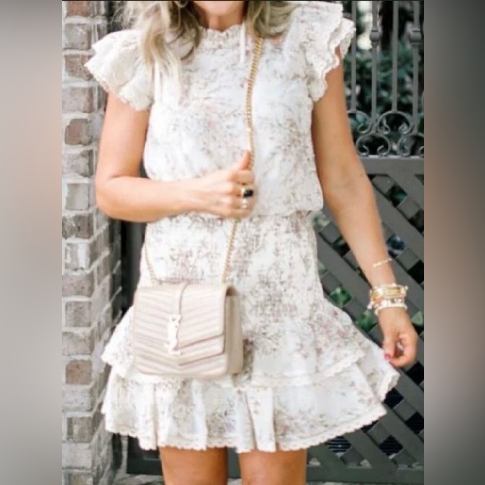 Free the Roses Cream and Pink Floral Top and Skirt Set